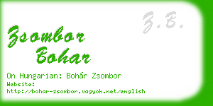 zsombor bohar business card